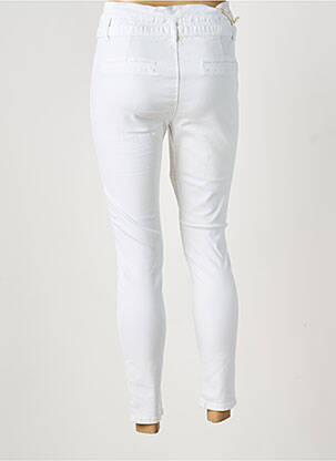 Pantalon slim taille élastique taille normale blanc R.DISPLAY femme