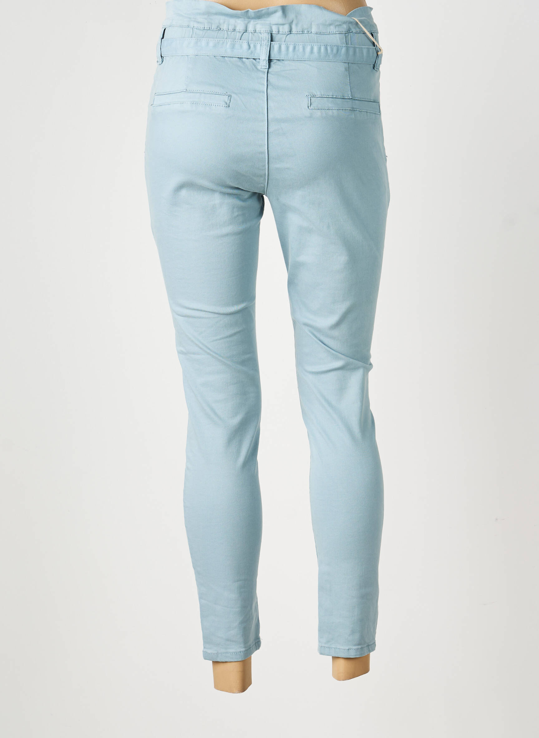 Pantalon slim taille élastique taille normale bleu R.DISPLAY femme