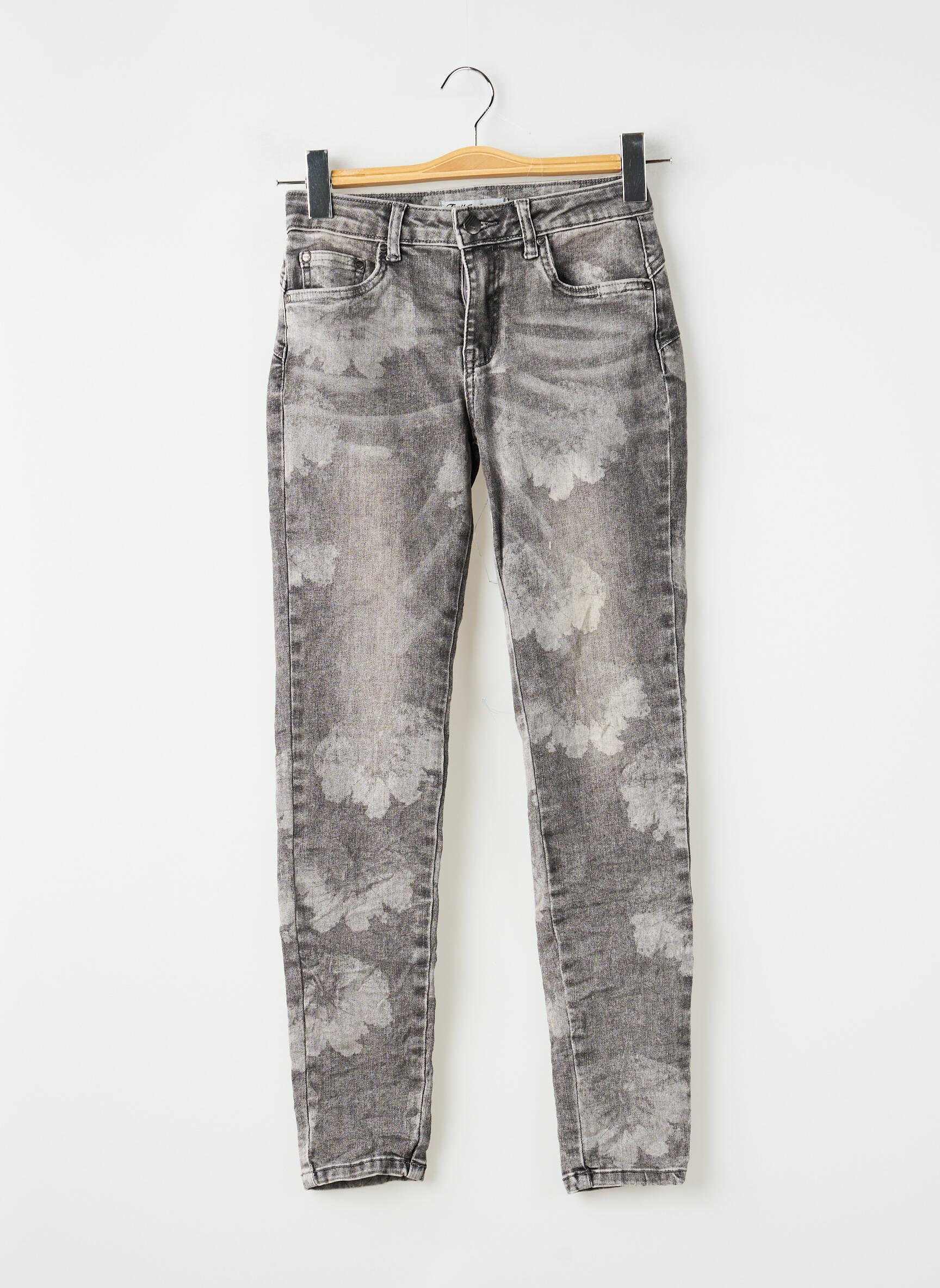 Jeans coupe slim stretch taille normale gris TOXIK3 femme
