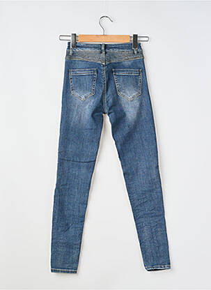 Jeans coupe slim tissage brut taille normale bleu MELLY & CO femme