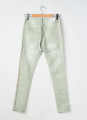 Jeans coupe slim tissage brut taille normale vert JEWELLY femme