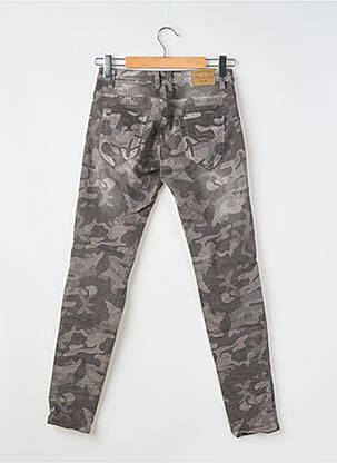 Jeans coupe slim tissage brut taille normale gris PLACE DU JOUR femme