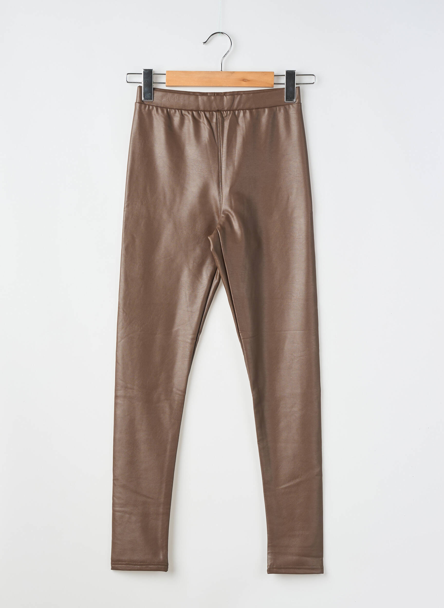 Legging tissage simili-cuir taille normale marron ZAC & ZOE femme