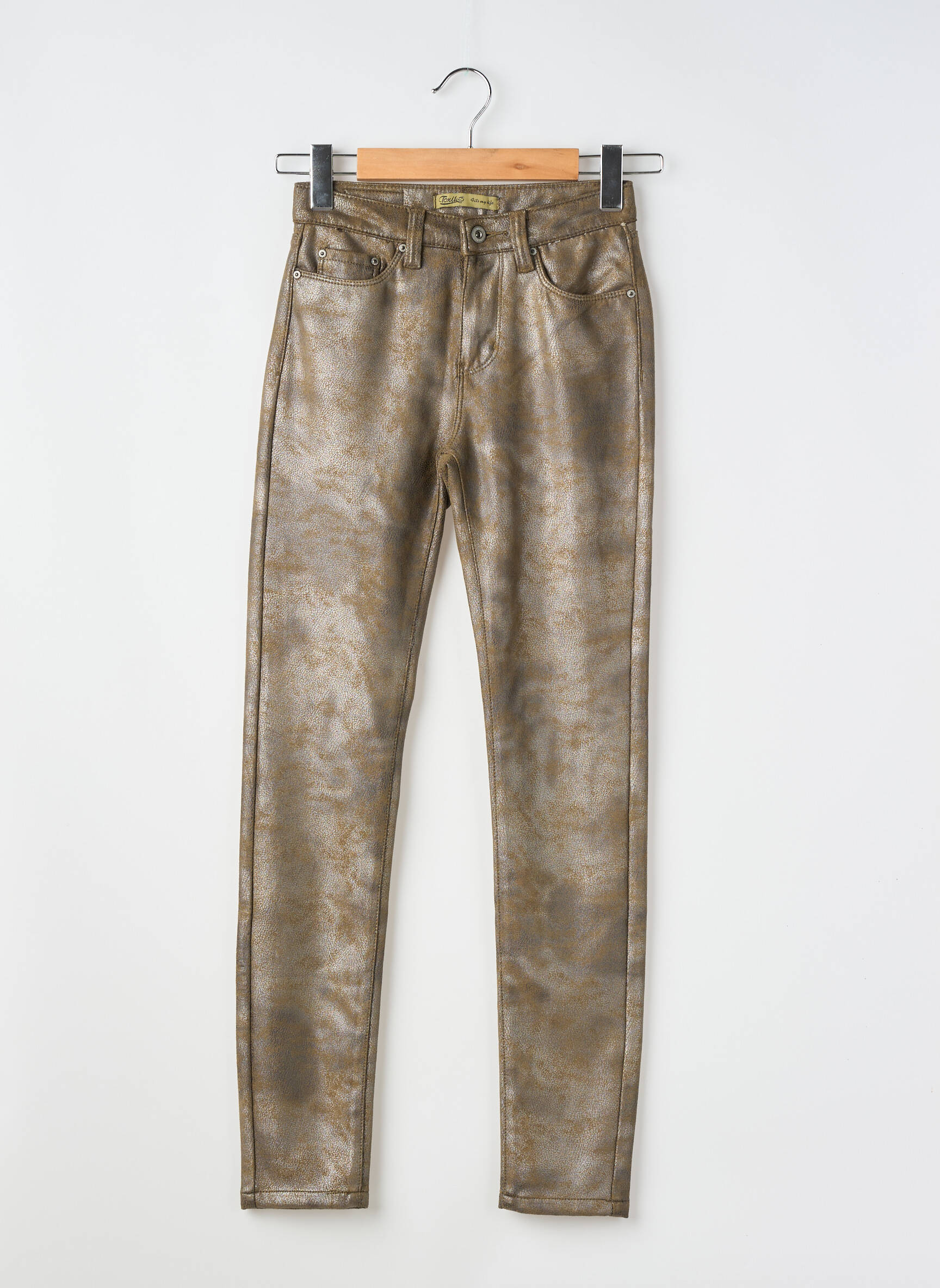 Pantalon slim stretch taille normale vert TOXIK3 femme