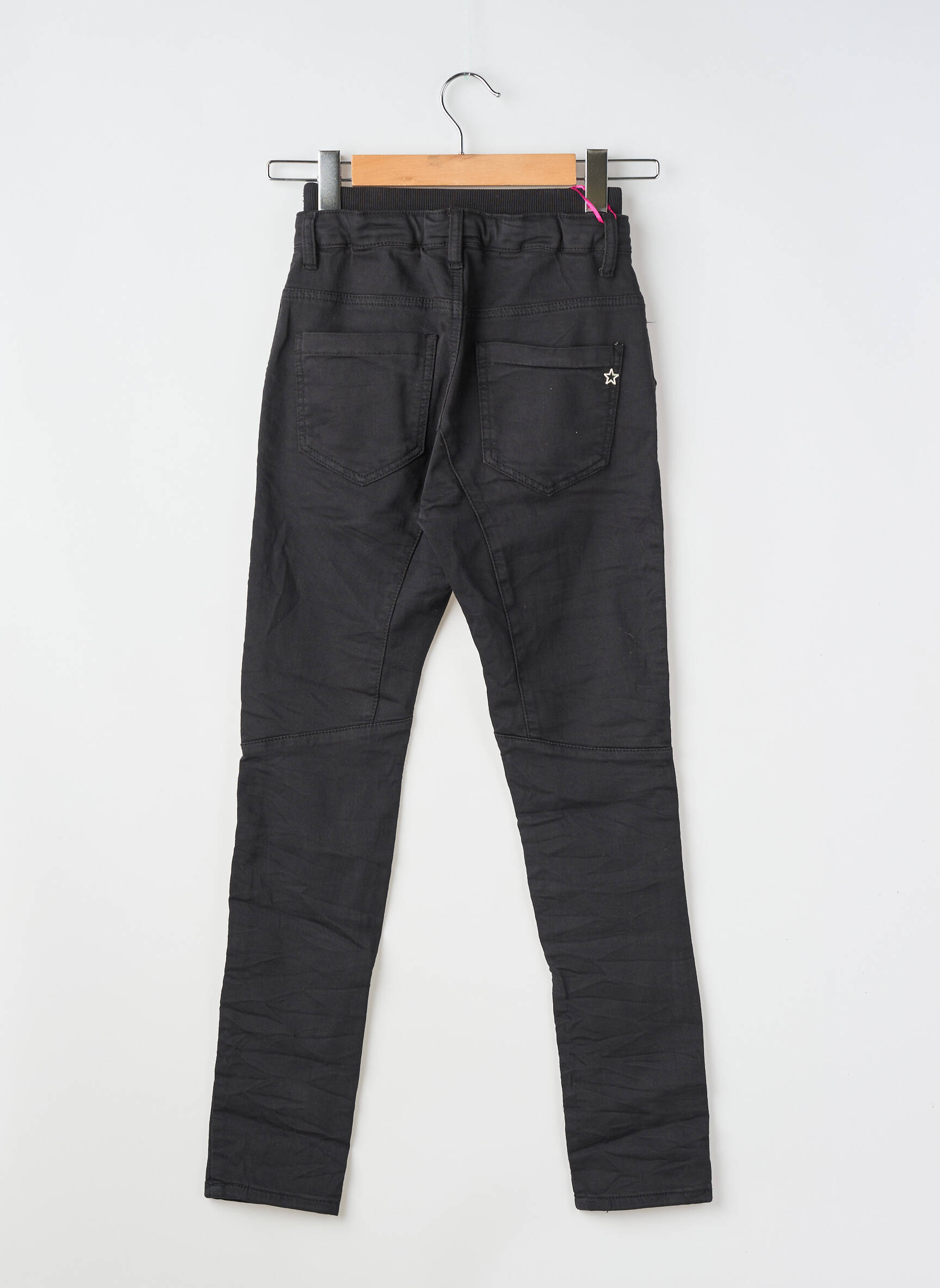 Pantalon slim taille élastique taille normale noir PLACE DU JOUR femme