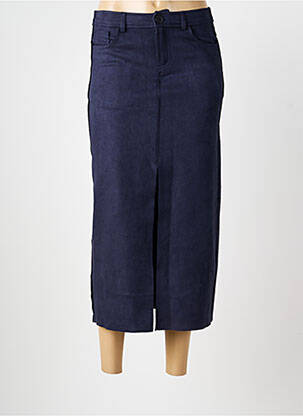 Jupe longue coupe droite bleu HF MODA femme