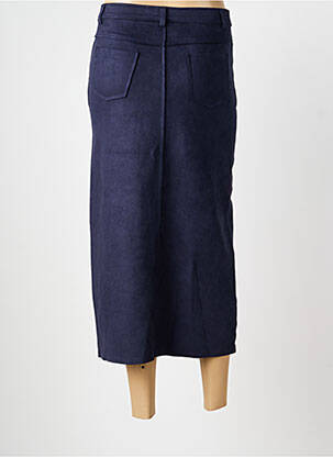 Jupe longue coupe droite bleu HF MODA femme