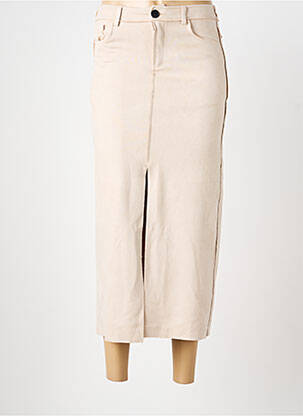 Jupe longue coupe droite beige HF MODA femme