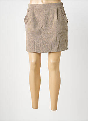 Jupe courte poches beige EMMA ELLA femme