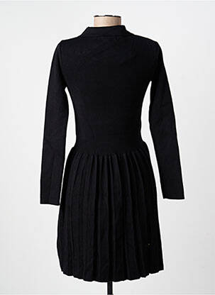 Robe courte coupe évasée manches longues noir IN APRIL 1986 femme