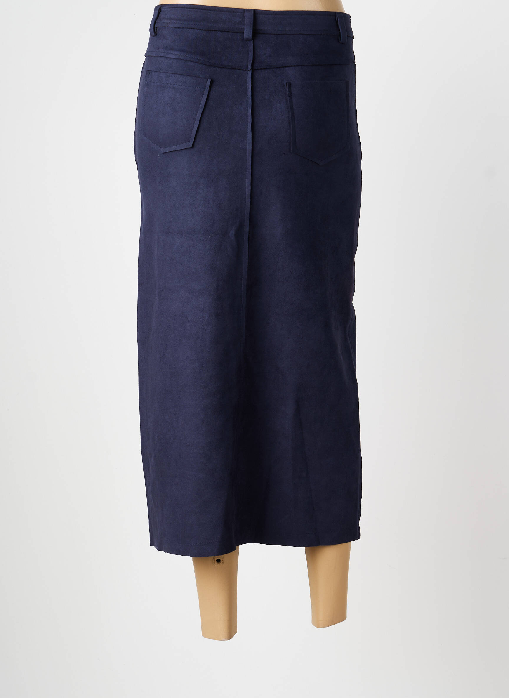 Jupe longue coupe droite bleu HF MODA femme