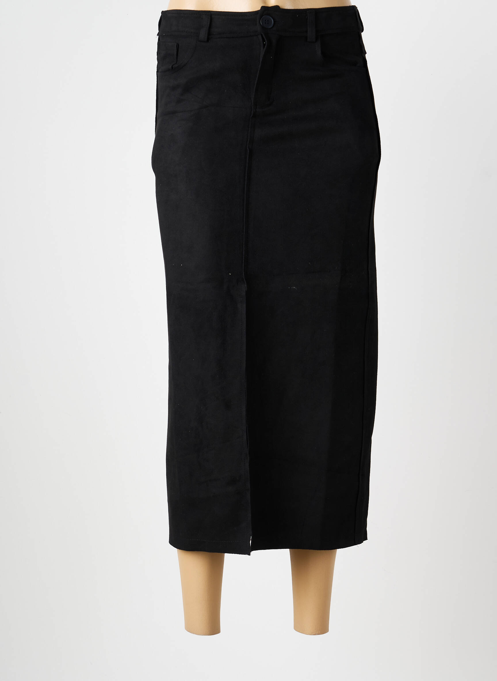 Jupe longue coupe droite noir HF MODA femme