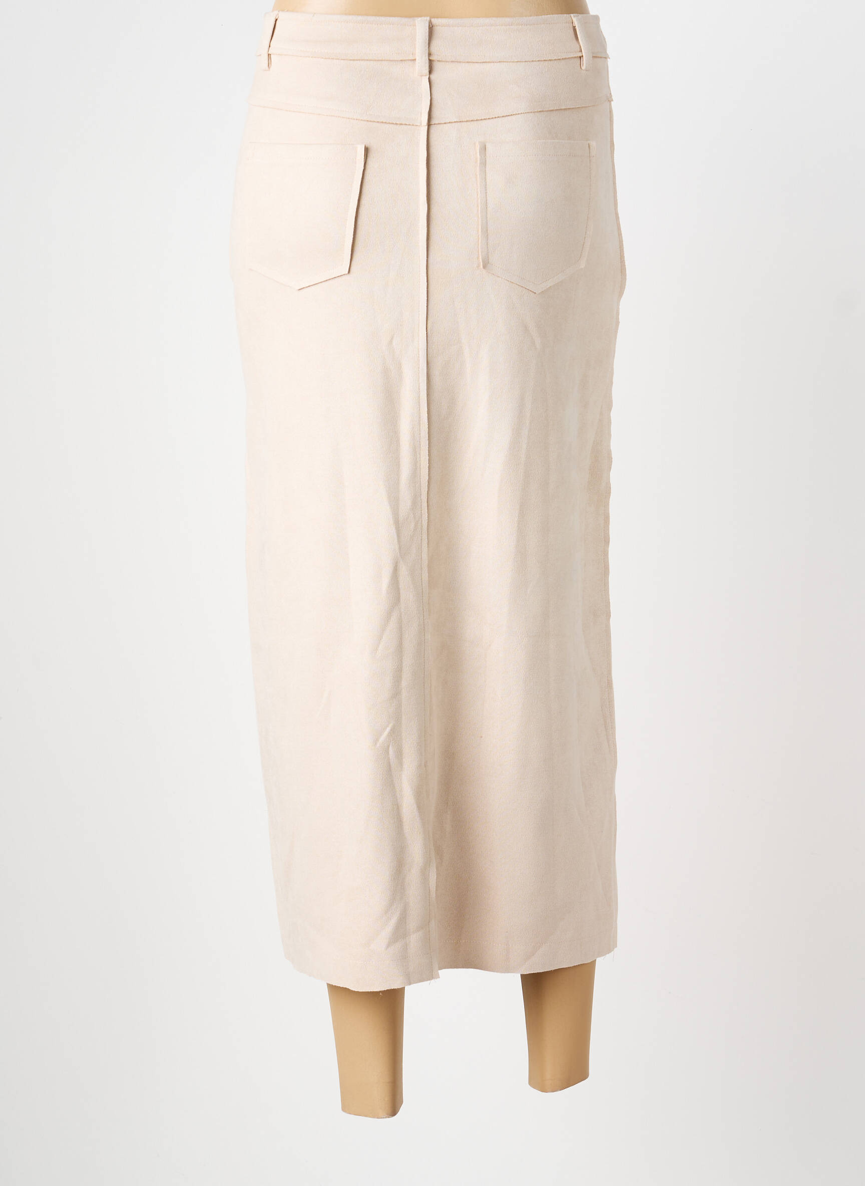 Jupe longue coupe droite beige HF MODA femme