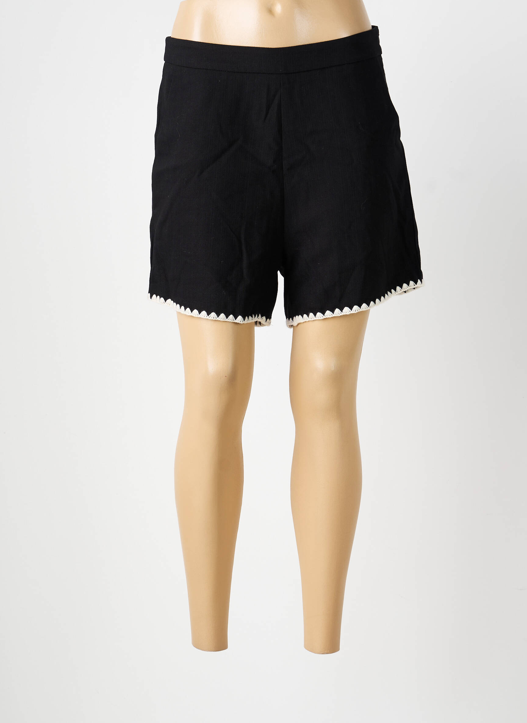 Short coupe droite noir EMMA ELLA femme