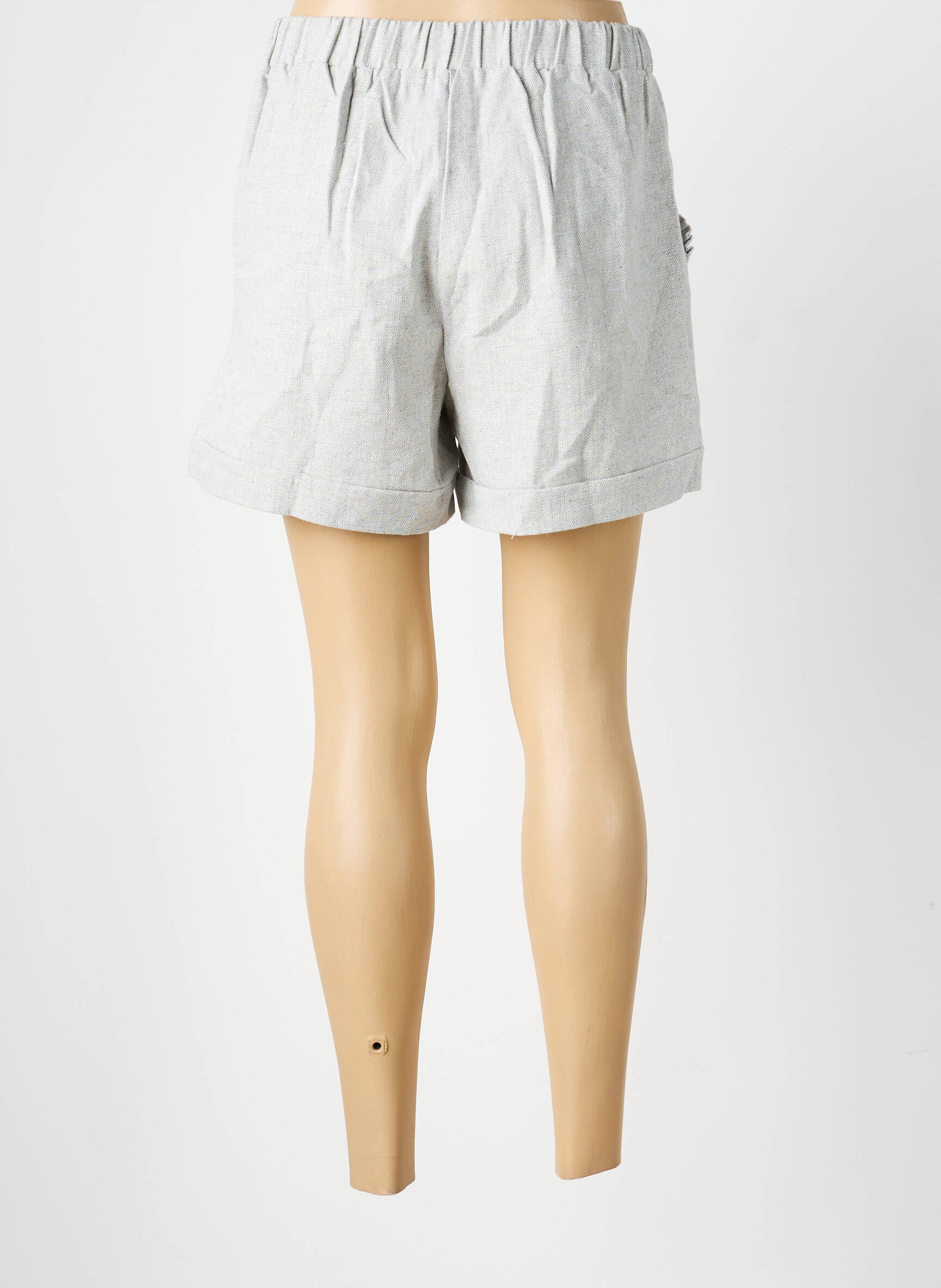 Short coupe droite gris EMMA ELLA femme