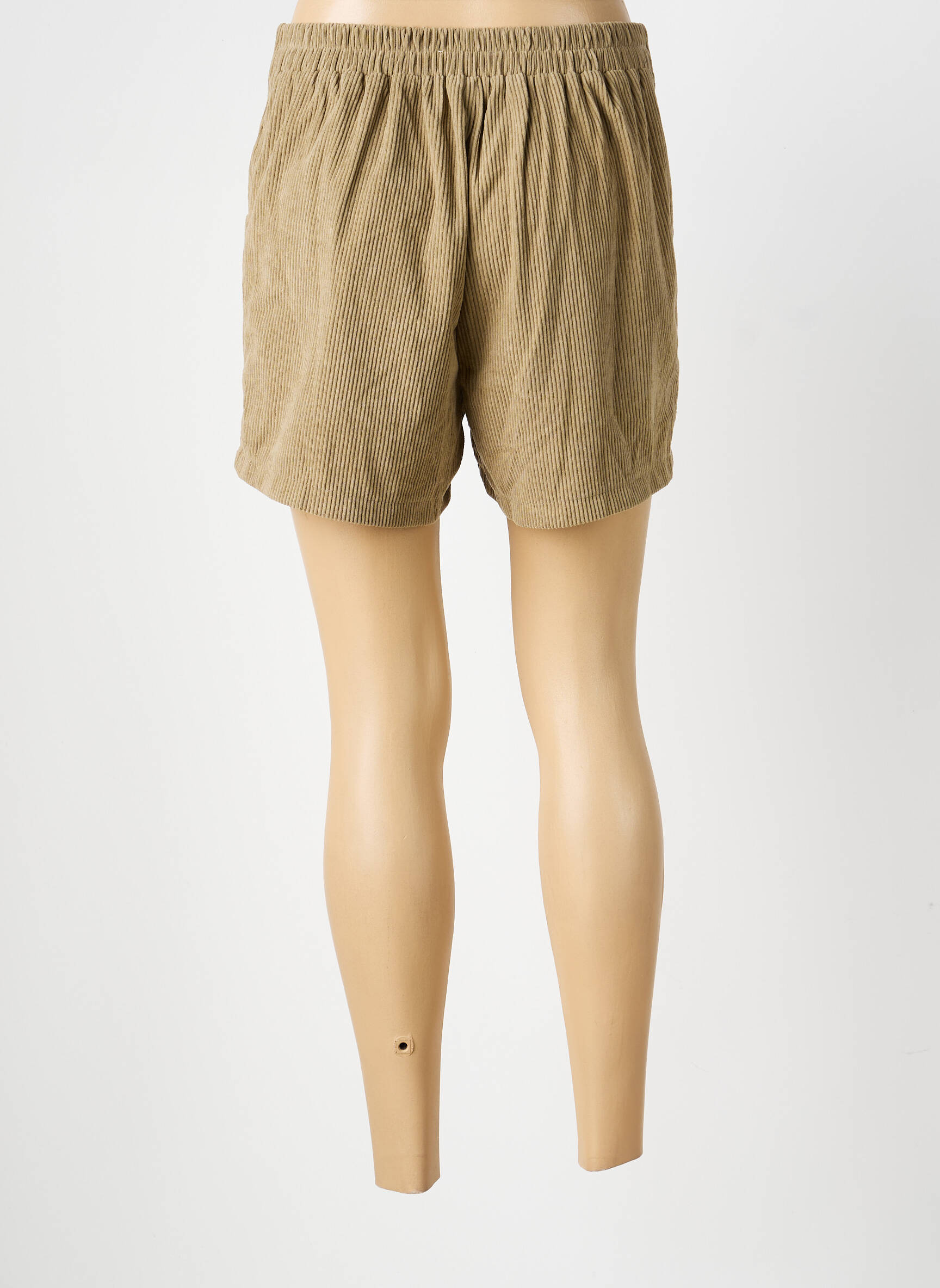 Short coupe droite beige MAELLE femme