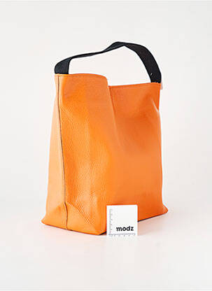 Sac type de porter main forme cabas orange BARBARA RIHL femme