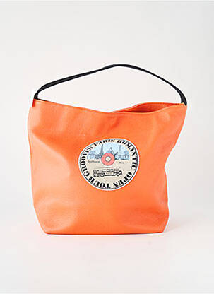 Sac type de porter main forme cabas orange BARBARA RIHL femme