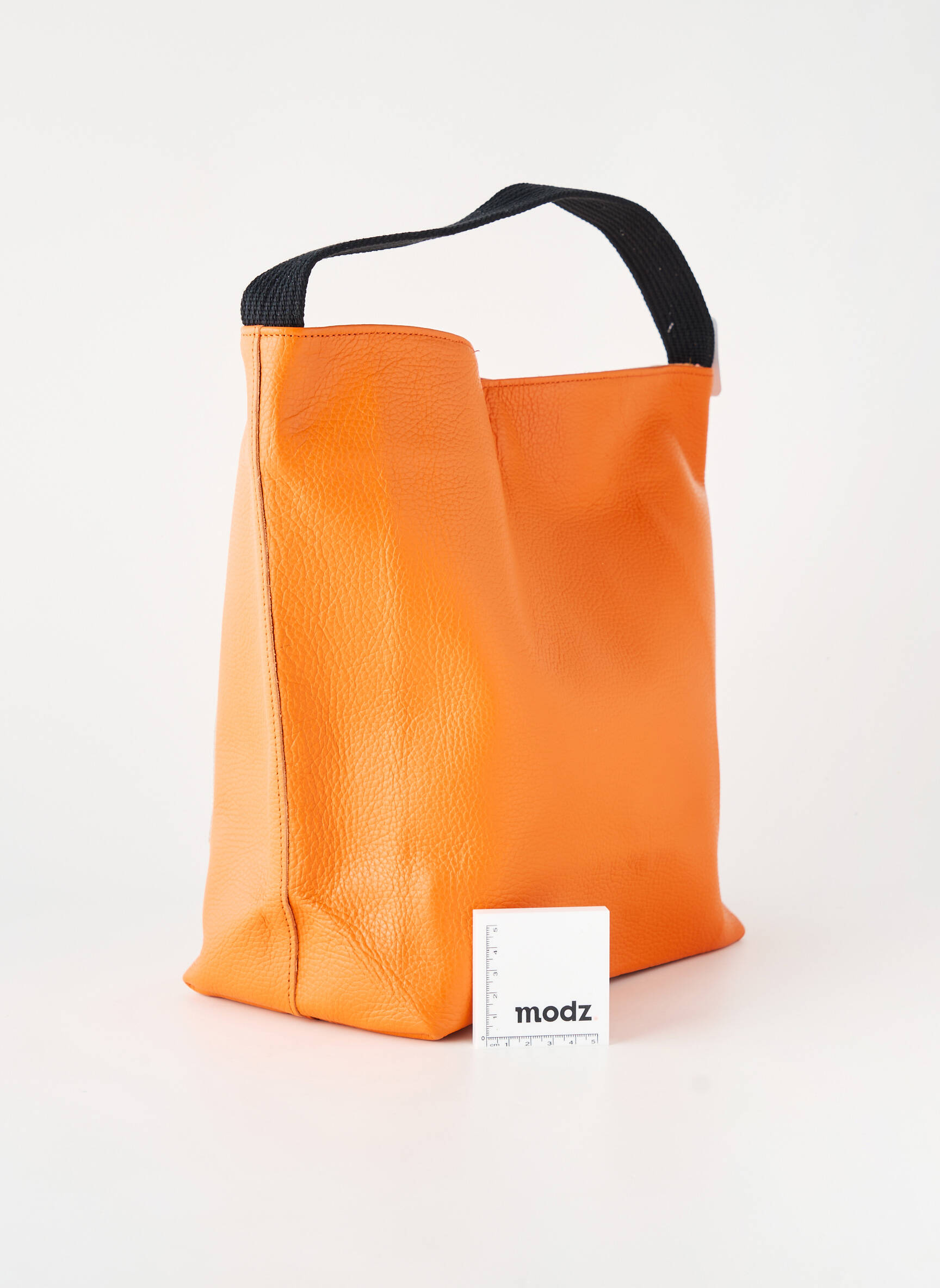Sac type de porter main forme cabas orange BARBARA RIHL femme