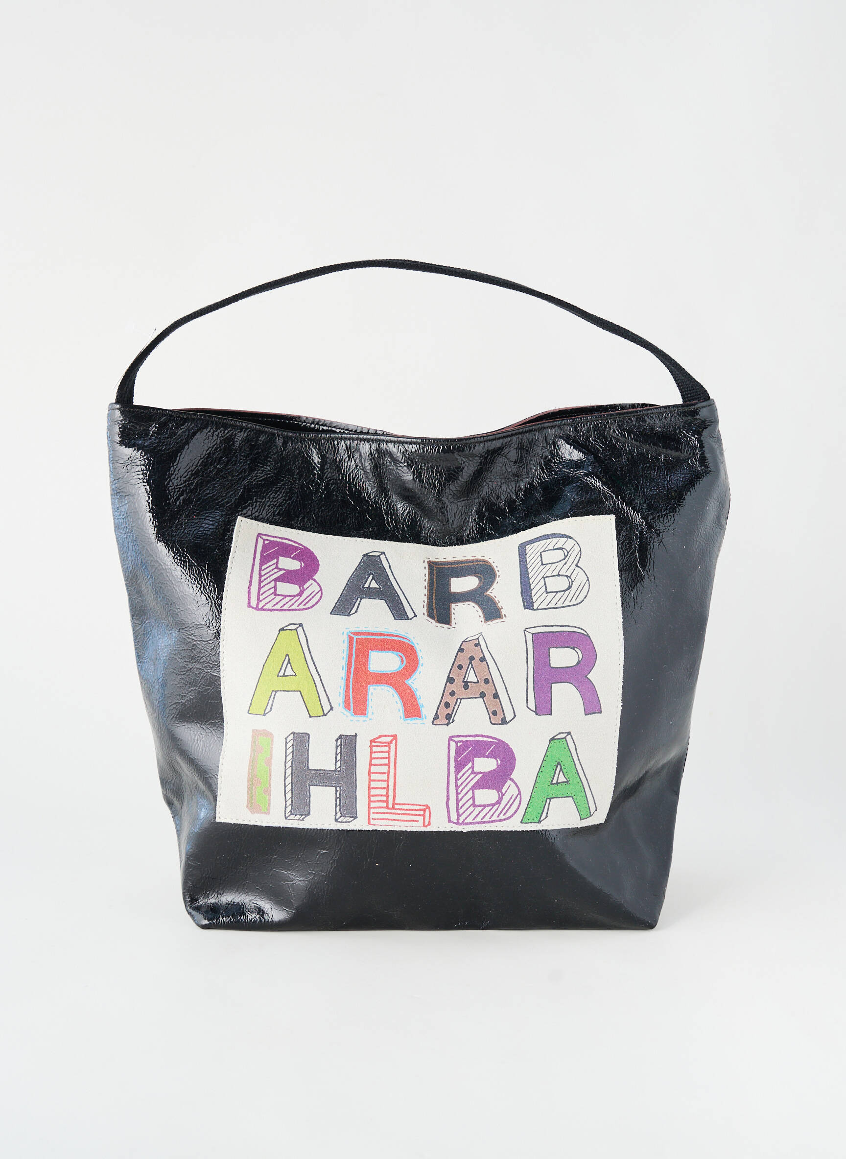 Sac type de porter main forme cabas noir BARBARA RIHL femme