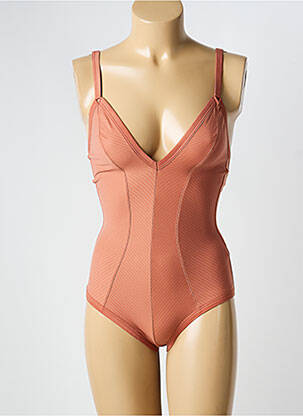 Maillot de bain 1 pièce stretch orange VANITY FAIR femme