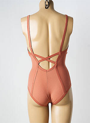 Maillot de bain 1 pièce stretch orange VANITY FAIR femme
