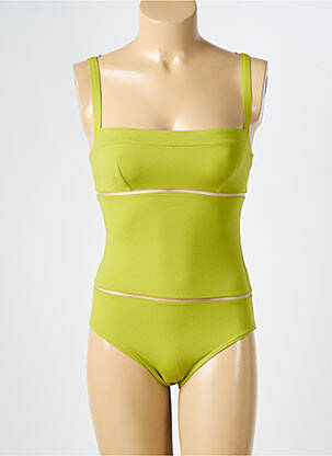 Maillot de bain 1 pièce stretch vert VANITY FAIR femme