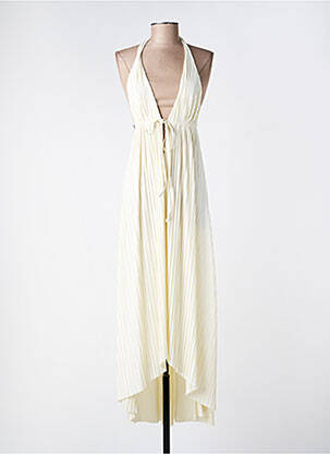 Robe longue sans manche sans manche beige LA PERLA femme