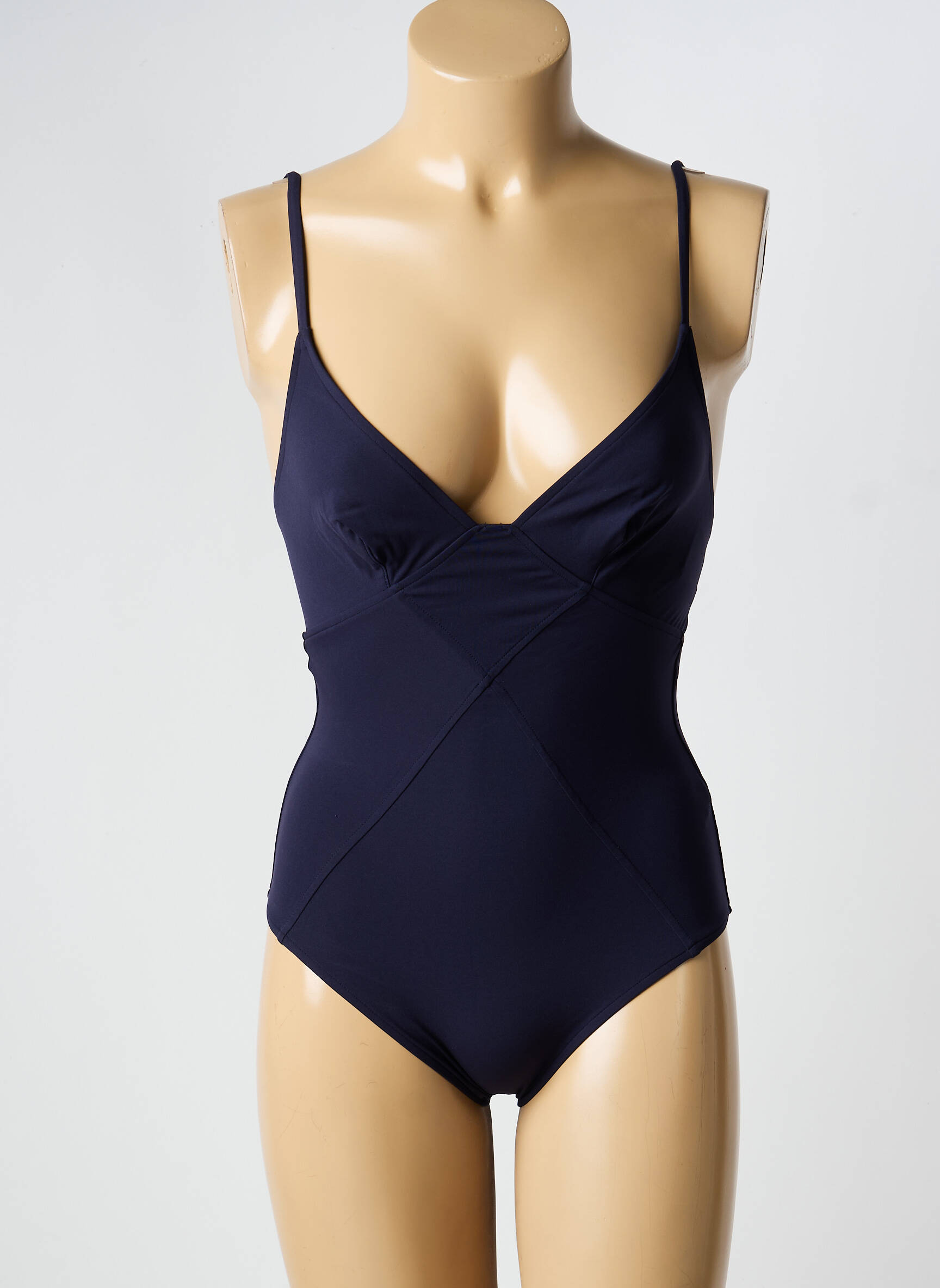 Maillot de bain 1 pièce stretch bleu VANITY FAIR femme