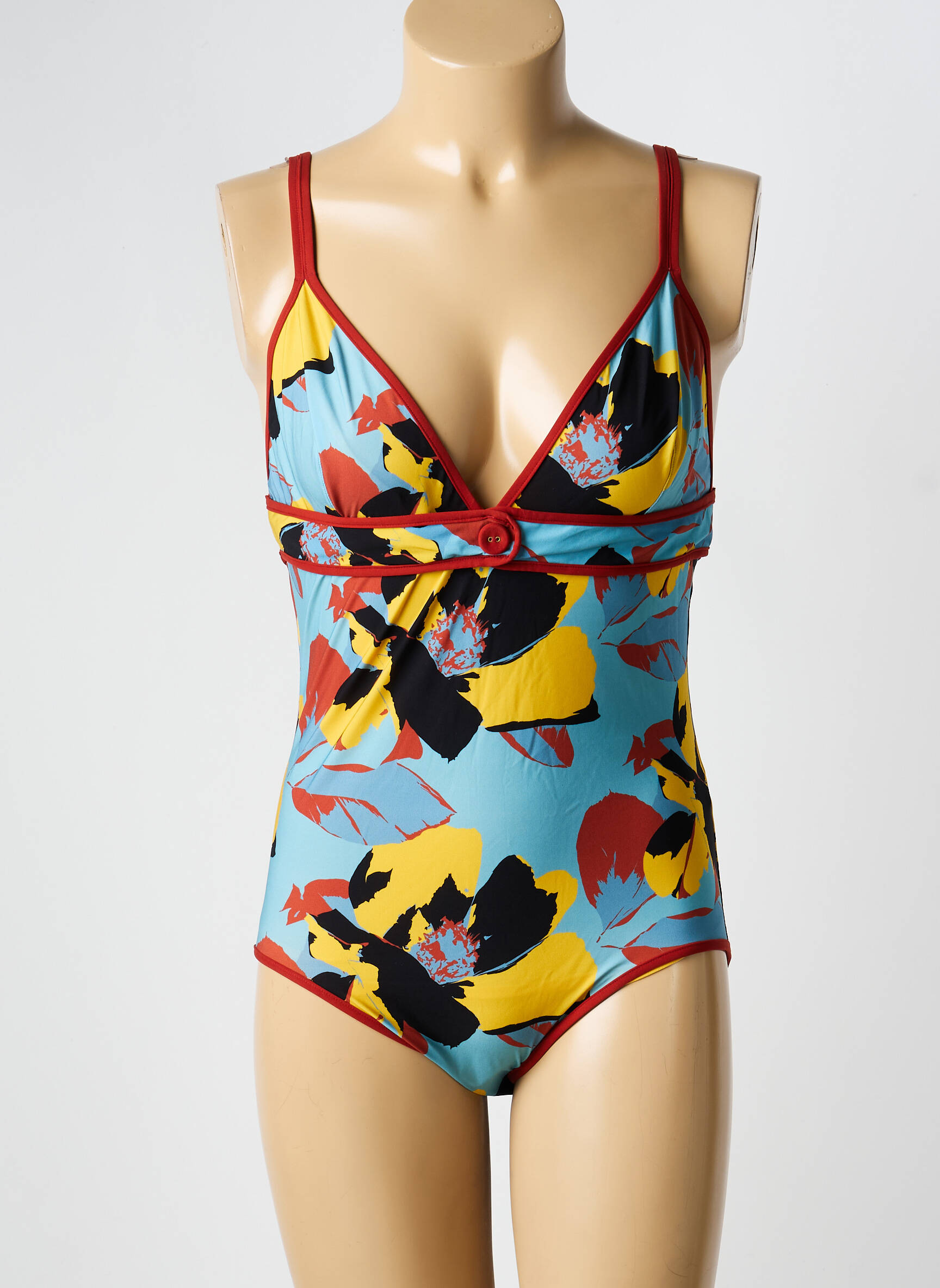Maillot de bain 1 pièce imprimé fantaisie bleu VANITY FAIR femme