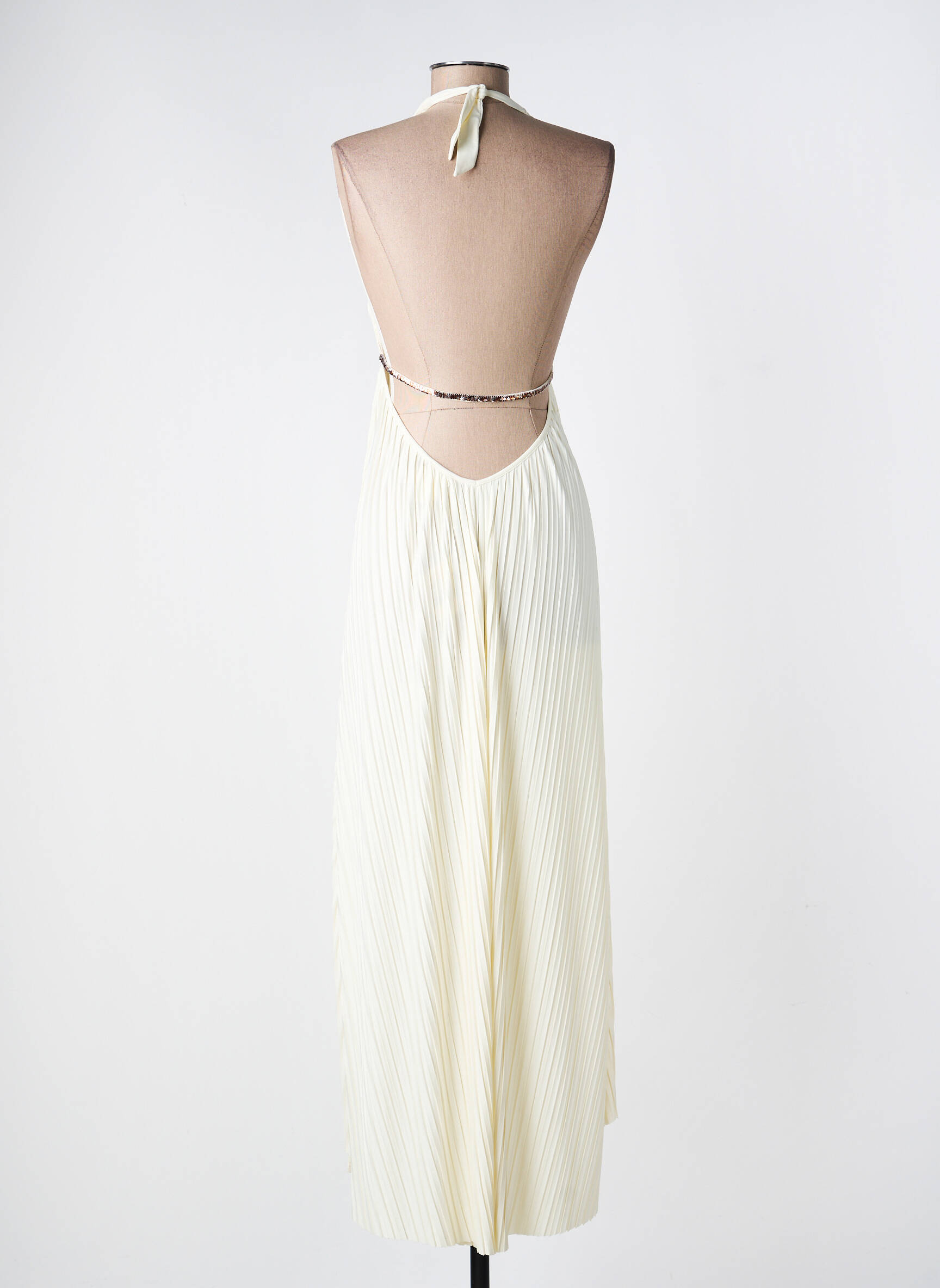 Robe longue sans manche sans manche beige LA PERLA femme
