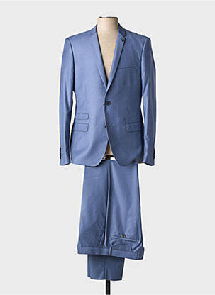 Costume de ville coupe cintrée bleu IZAC homme