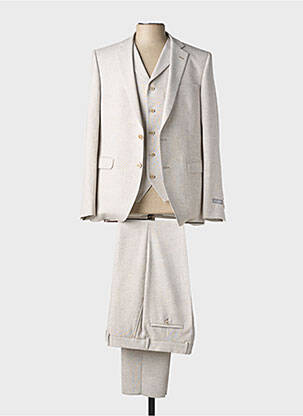 Costume de cérémonie coupe cintrée beige SIROCCO homme