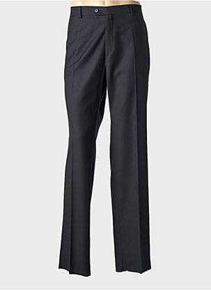 Pantalon droit fermeture zippée sous rabat avec crochet taille normale noir SIROCCO homme