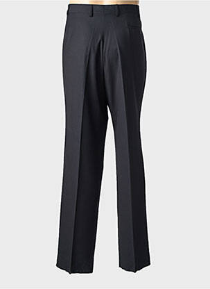 Pantalon droit fermeture zippée sous rabat avec crochet taille normale noir SIROCCO homme