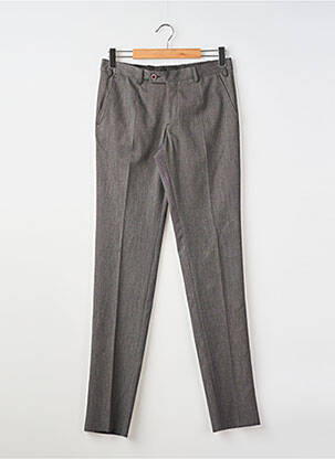 Pantalon slim tissage chiné taille normale gris KAMAO homme