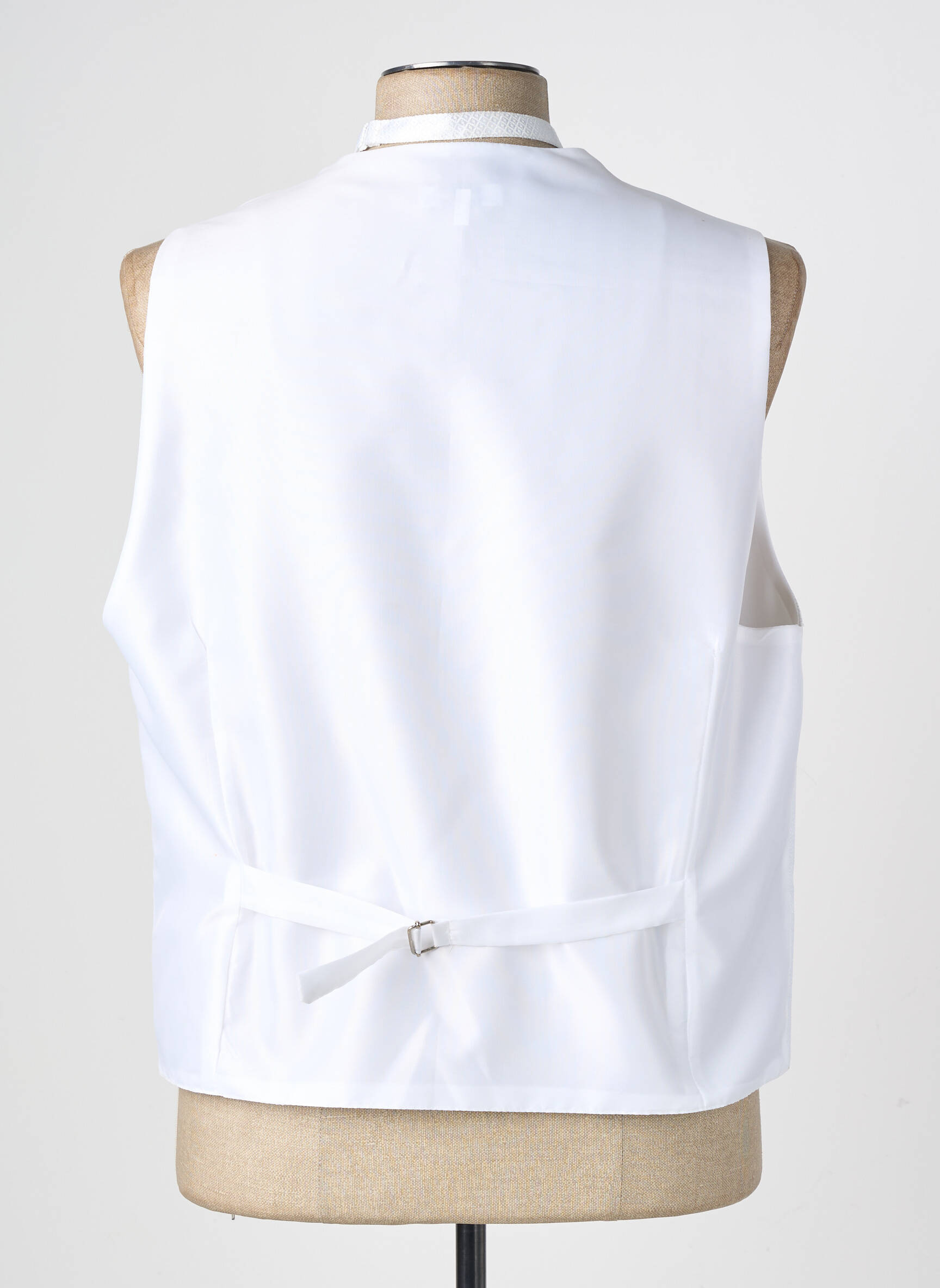 Gilet sans manche effet matière satinée blanc VIRTUOSE homme