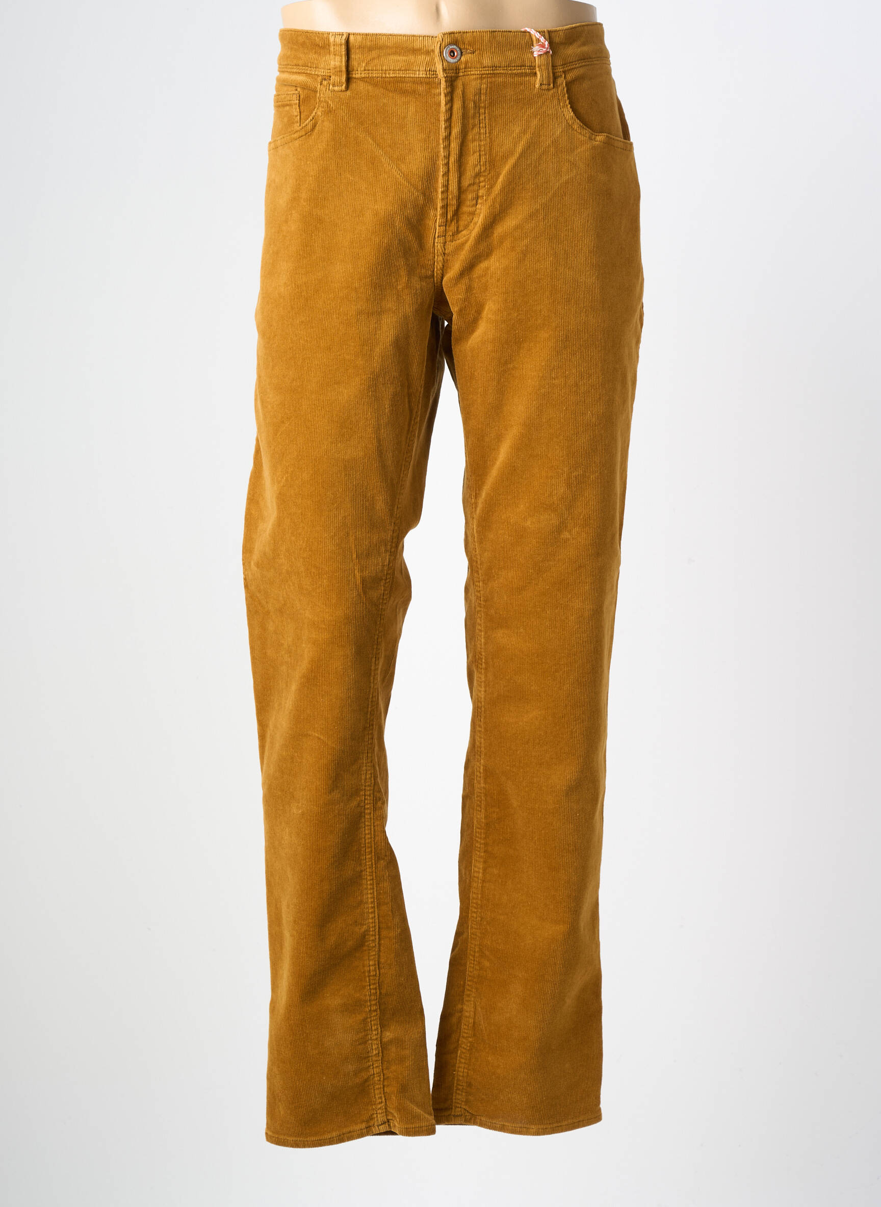 Pantalon slim tissage velours taille normale jaune HATTRIC homme