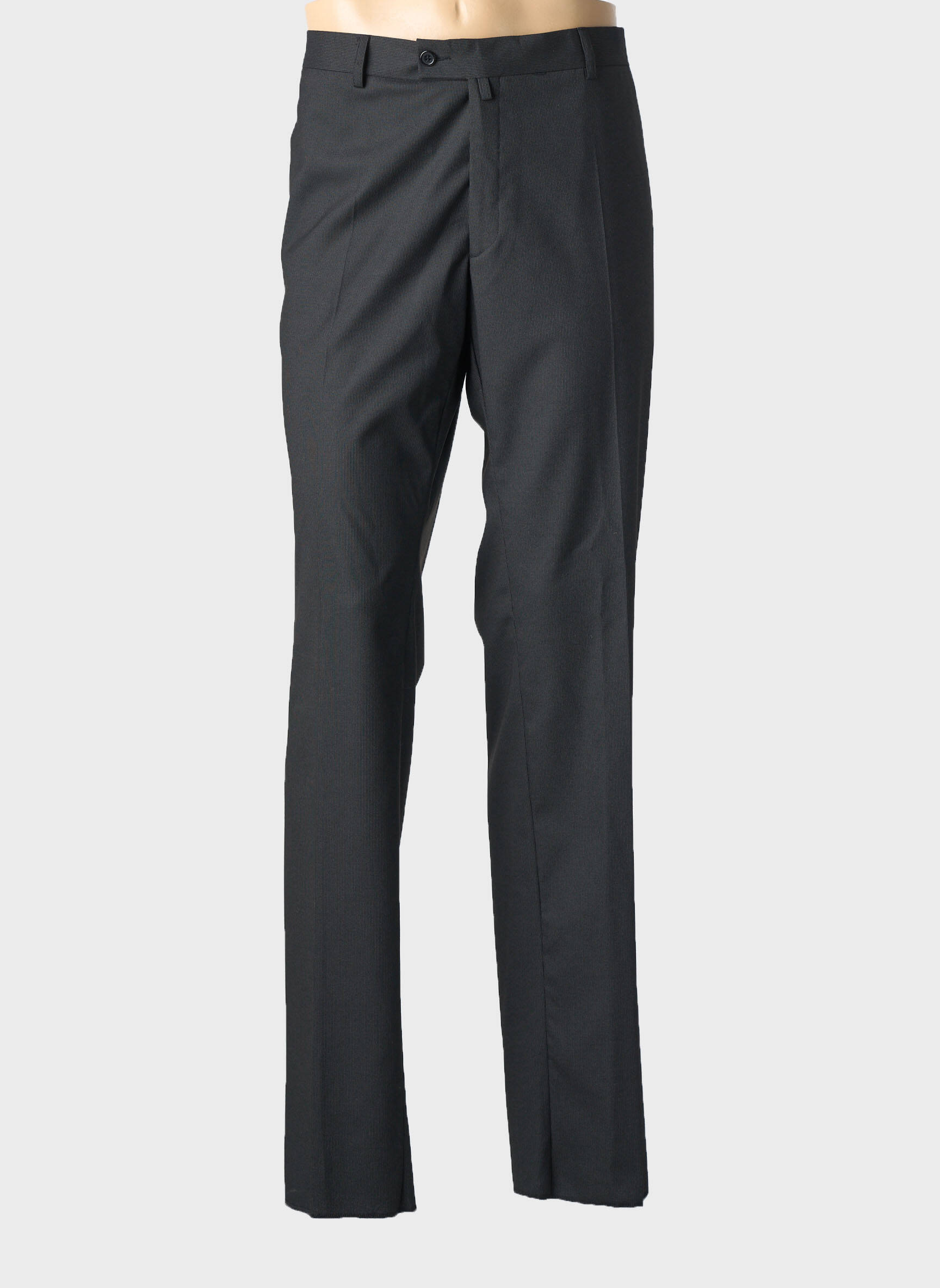 Pantalon droit taille à pinces taille normale noir SIROCCO homme