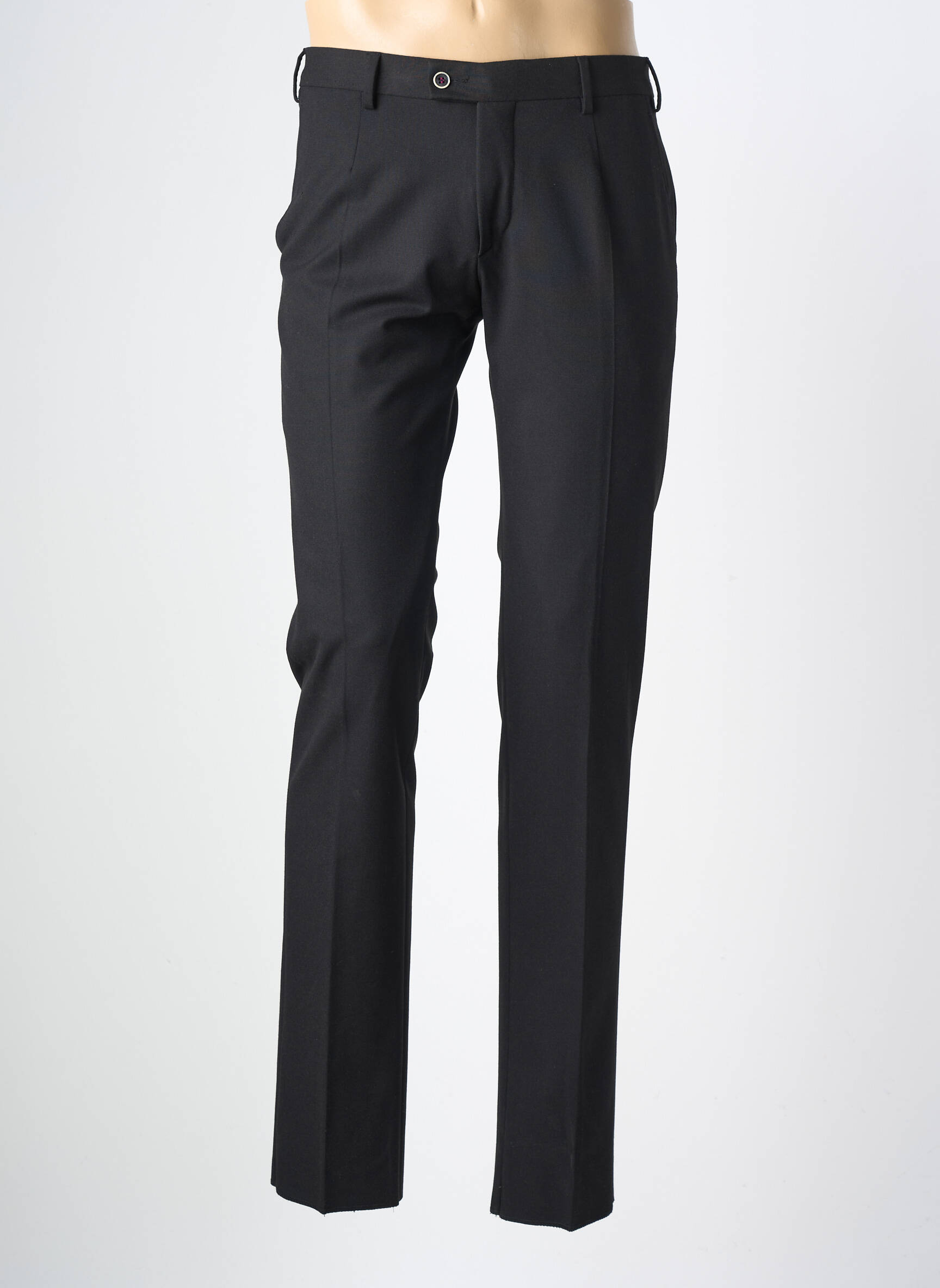 Pantalon slim taille à pinces taille normale noir KAMAO homme