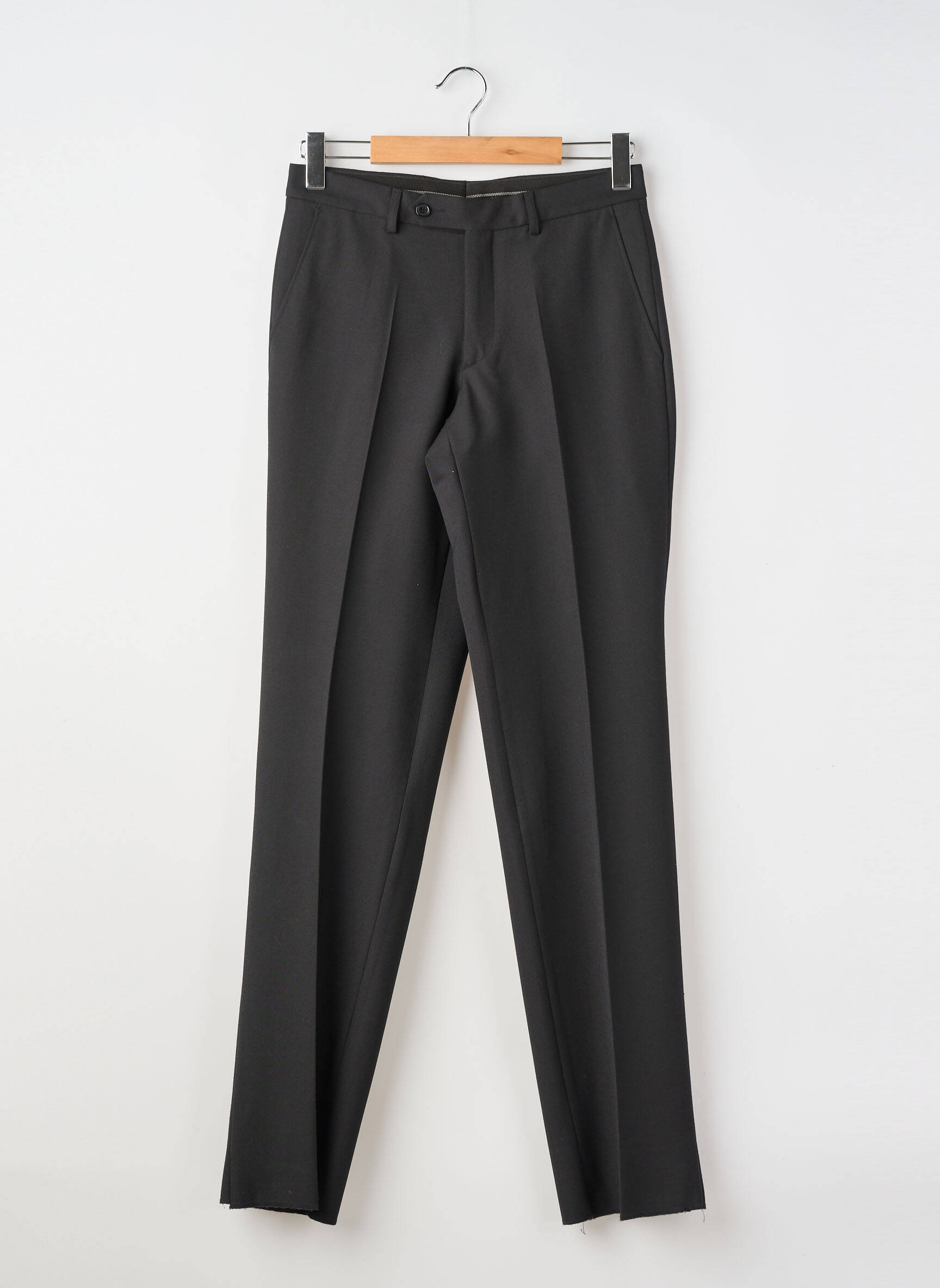Pantalon slim taille à pinces taille haute noir SIROCCO homme
