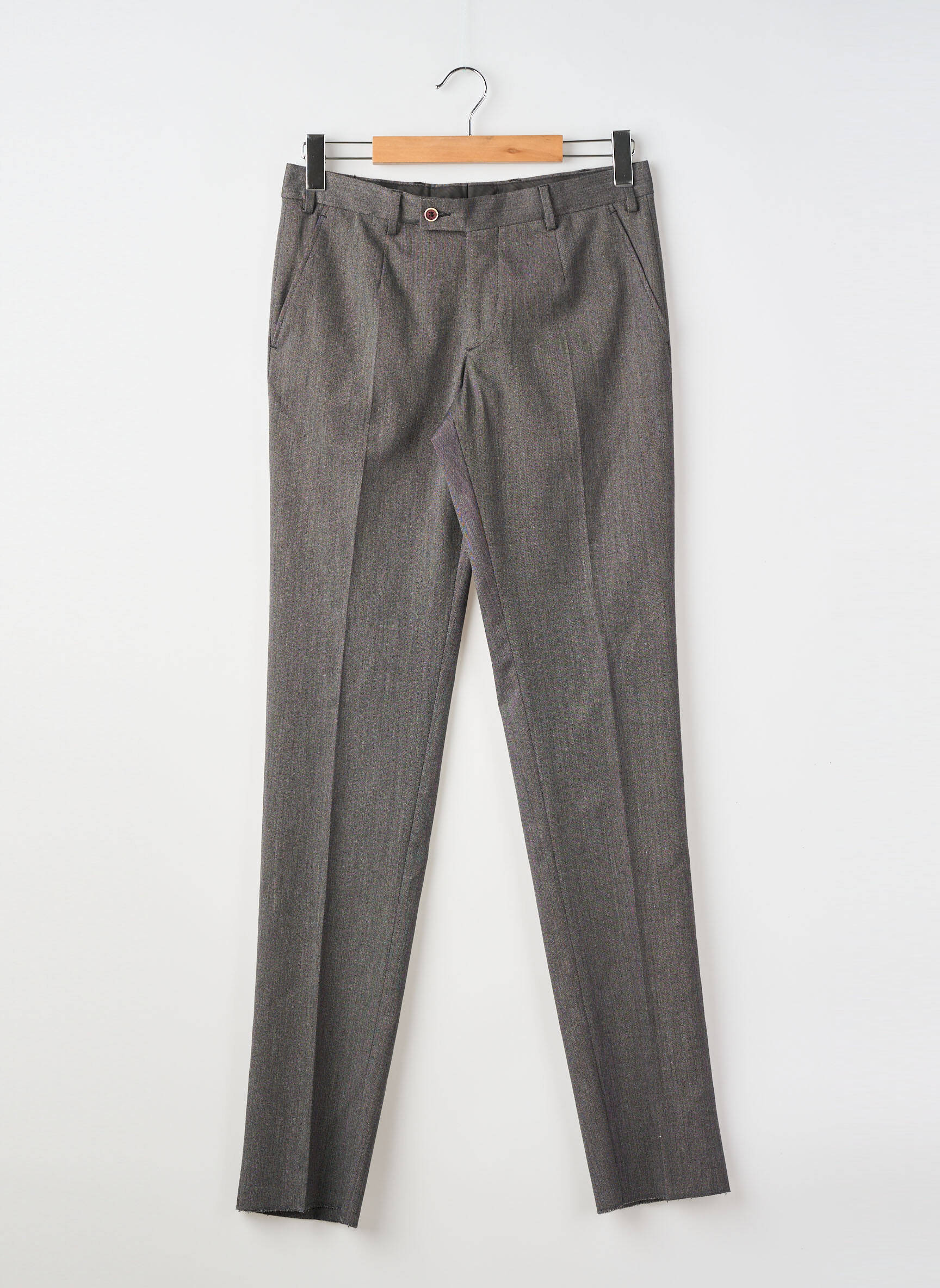 Pantalon slim tissage chiné taille normale gris KAMAO homme