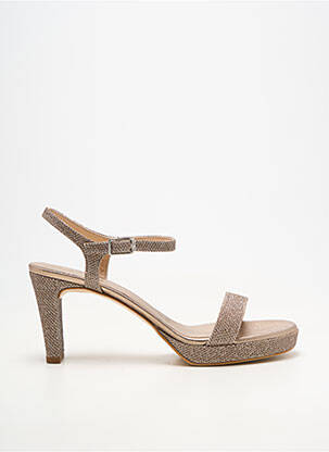 Sandales/nu pieds fermeture boucle(s) talon de 7 à 9cm or UNISA femme