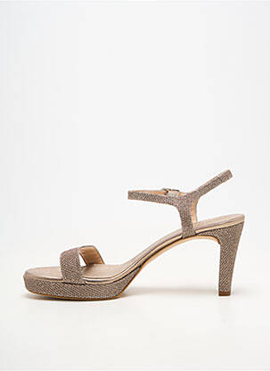 Sandales/nu pieds fermeture boucle(s) talon de 7 à 9cm or UNISA femme