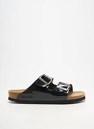 Mules/sabots matière lisse talon plat jusqu'à 3cm noir ROHDE femme