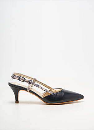 Escarpins matière lisse talon de 7 à 9cm noir NIMAL femme