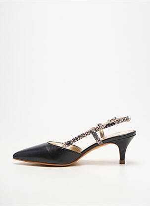 Escarpins matière lisse talon de 7 à 9cm noir NIMAL femme