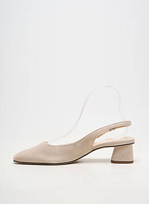 Ballerines carré talon de 4 à 6cm beige HOGL femme