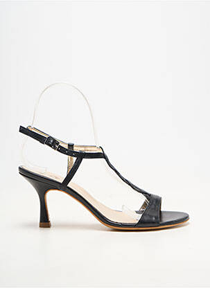 Sandales/nu pieds matière lisse talon de 7 à 9cm noir NIMAL femme