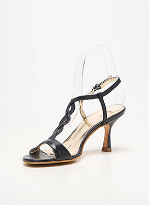 Sandales/nu pieds matière lisse talon de 7 à 9cm noir NIMAL femme